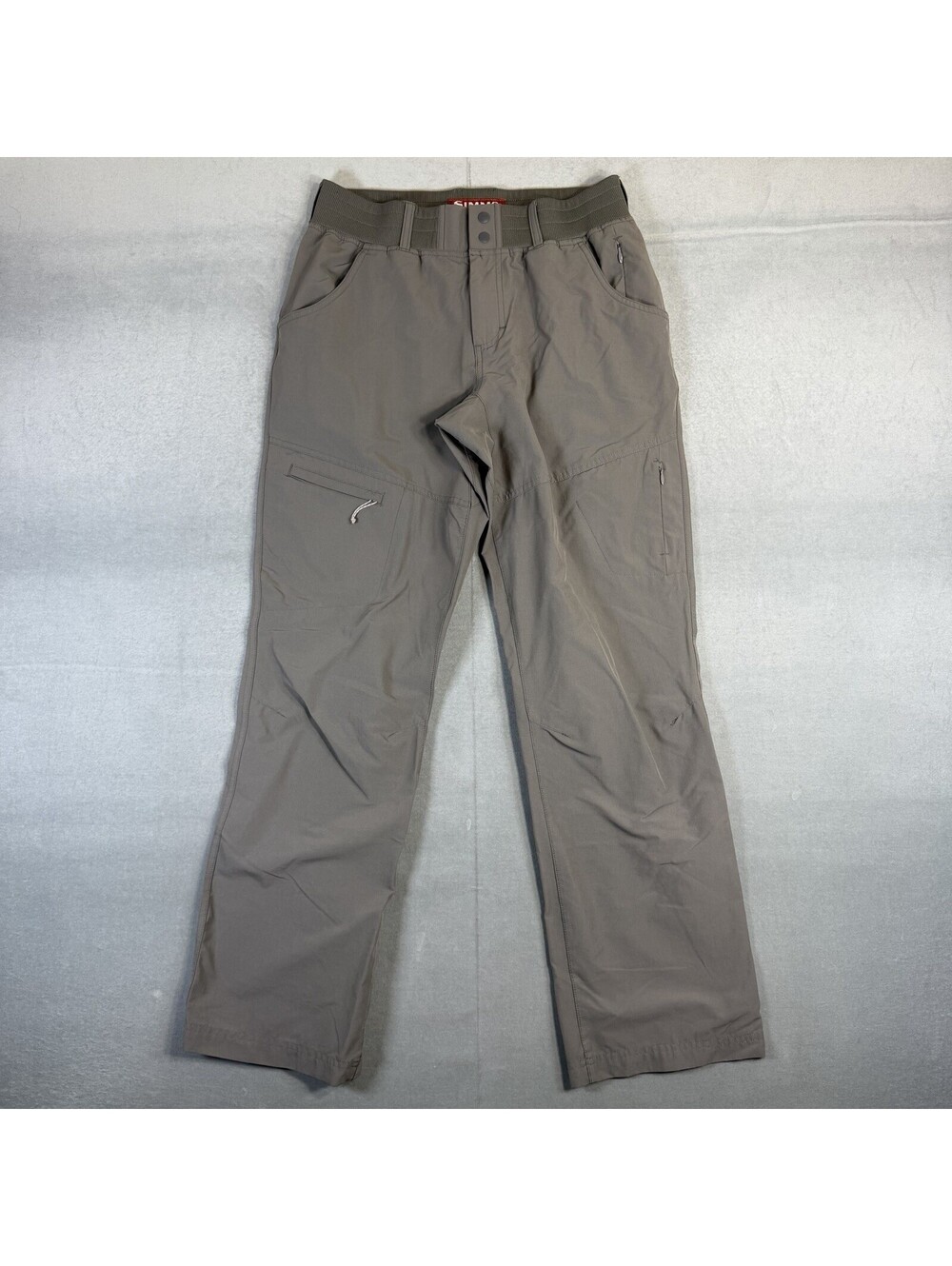 Simms Guide Pants Mens Small Gray Nylon Stretch Cargo Fly Fishing Hiking